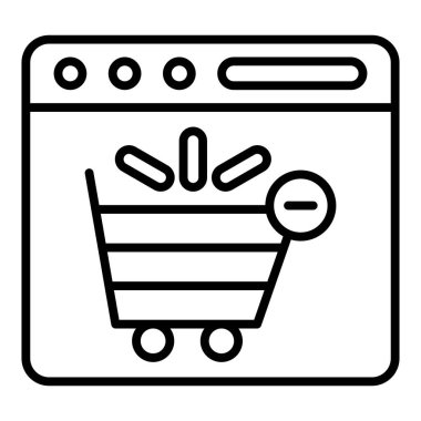 Vector Design Illustration Empty Cart Icon Style
