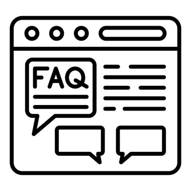 Vector Design Illustration FAQ Icon Style