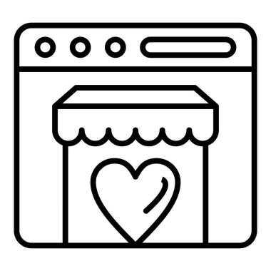 Vector Design Illustration Favourite Store Icon Style