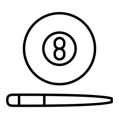 Vector Design Illustration Billiards Icon Style