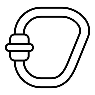 Vector Design Illustration Carabiner Icon Style