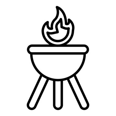 Vector Design Illustration Brazier Icon Style