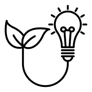 Vector Design Illustration Eco Energy Icon Style