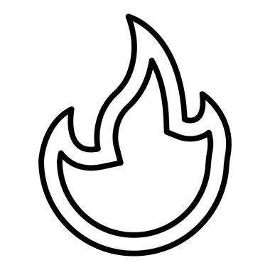 Vector Design Illustration Fire Icon Style