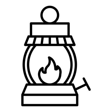 Vector Design Illustration Gas Lamp Icon Style
