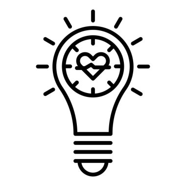 Vector Design Illustration Lamp Life Expectancy Icon Style