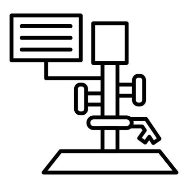 Vector Design Illustration Digital Microscope Icon Style