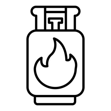 Vector Design Illustration Gas Bottle Icon Style