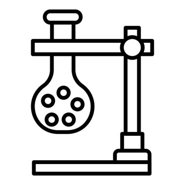 Vector Design Illustration Retort Stand Icon Style