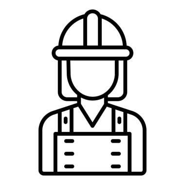 Vector Design Illustration Architect Female Icon Style