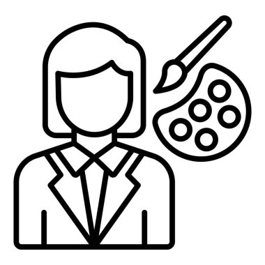 Vector Design Illustration Artist Female Icon Style