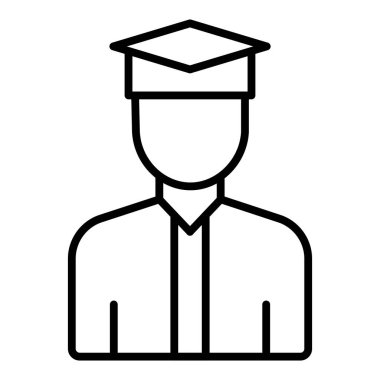 Vector Design Illustration College Student Male Icon Style