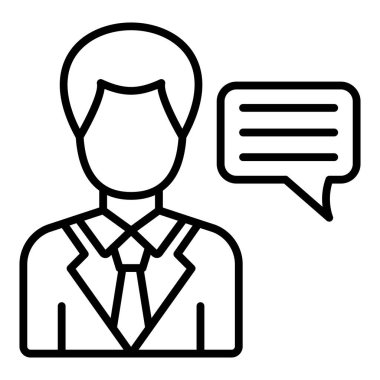 Vector Design Illustration Consultant Male Icon Style