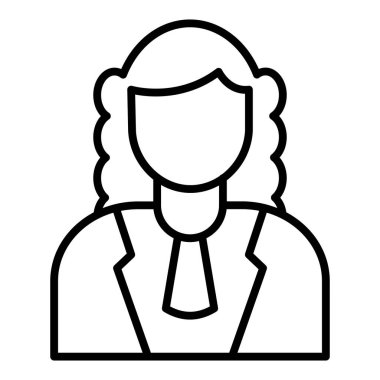 Vector Design Illustration Judge Female Icon Style