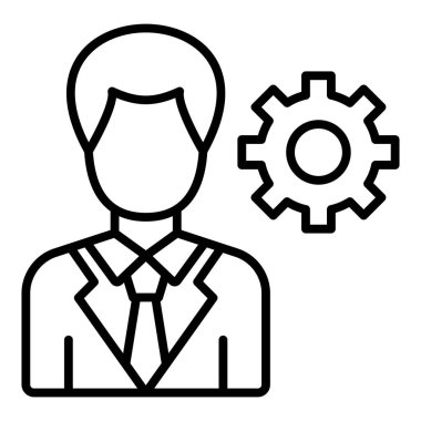 Vector Design Illustration Manager Male Icon Style