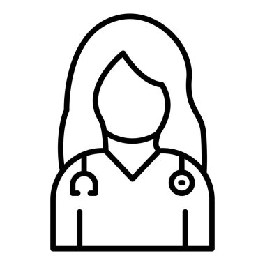 Vector Design Illustration Medical Doctor Female Icon Style