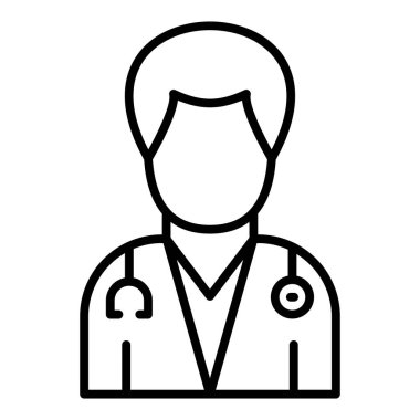 Vector Design Illustration Medical Doctor Male Icon Style
