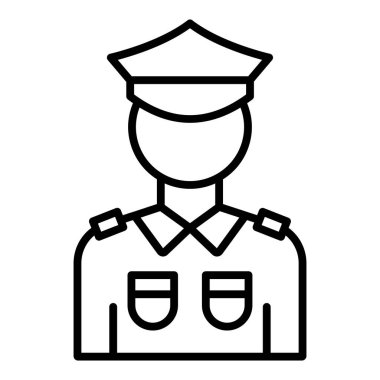 Vector Design Illustration Policeman Icon Style