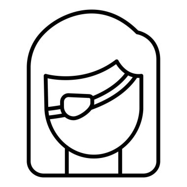 Vector Design Illustration Eye Patch Icon Style