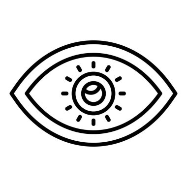 Vector Design Illustration Eyeball Icon Style