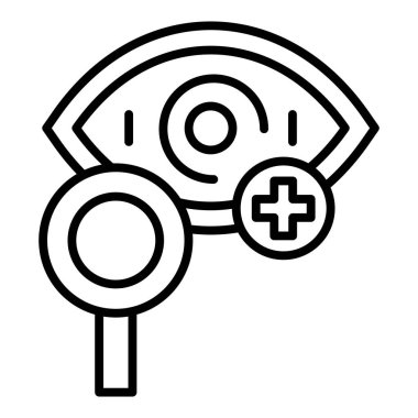 Vector Design Illustration Manual Eye Examination Icon Style