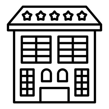 Vector Design Illustration 5 Stars Hotel Icon Style