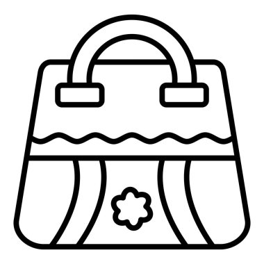 Vector Design Illustration Beach Handbag Icon Style