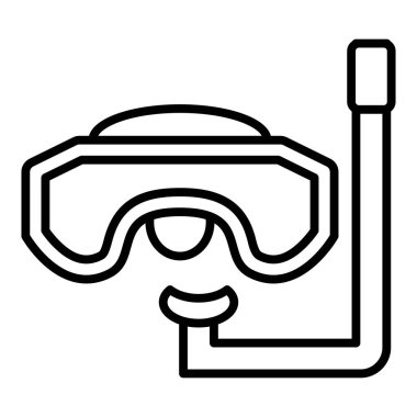 Vector Design Illustration Diving Mask Icon Style