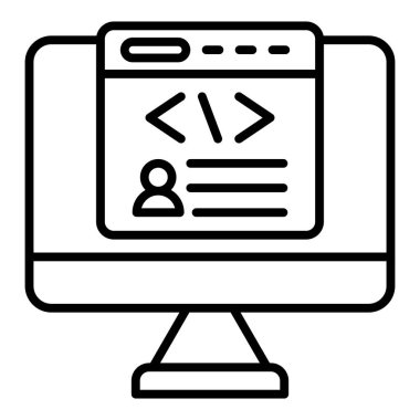 Vector Design Illustration Front End Development Icon Style