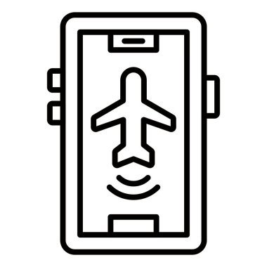 Vector Design Illustration Airplane mode active Icon Style