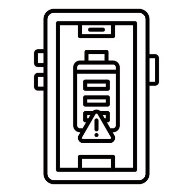 Vector Design Illustration Battery alert Icon Style