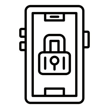 Vector Design Illustration Screen lock Portrait Icon Style