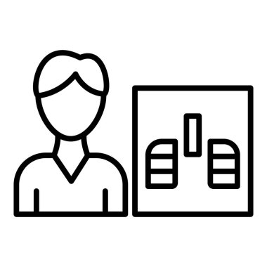 Vector Design Illustration Man X ray Icon Style