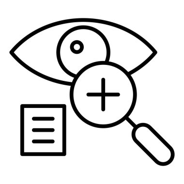 Vector Design Illustration Eye Examination Icon Style