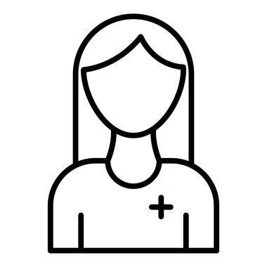 Vector Design Illustration Female Patient Icon Style