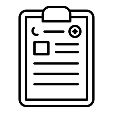 Vector Design Illustration Medical Report Icon Style