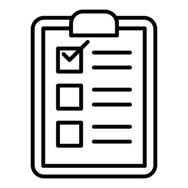 Vector Design Illustration Patient Checklist Icon Style