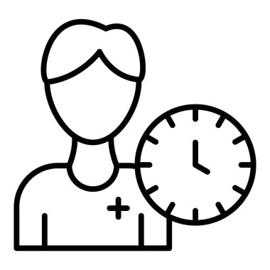 Vector Design Illustration Patients Waiting Icon Style