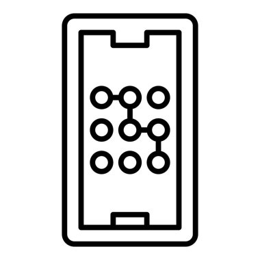 Vector Design Illustration Mobile Pattern Lock Icon Style