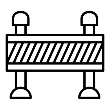 Vector Design Illustration Road Barrier Icon Style