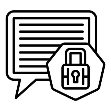 Vector Design Illustration Chat Security Icon Style