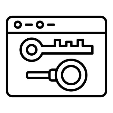 Vector Design Illustration Keywords Search Icon Style