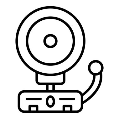 Vector Design Illustration Fire Alarm Icon Style