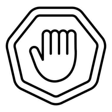 Vector Design Illustration Stop Sign Icon Style
