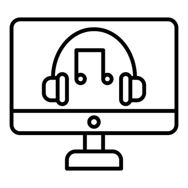 Vector Design Illustration Audio Streaming Icon Style