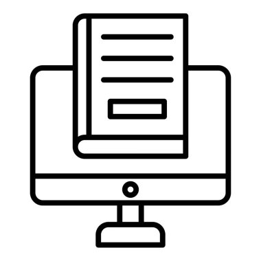 Vector Design Illustration E Book Icon Style