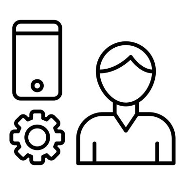 Vector Design Illustration Gen Z Male Icon Style