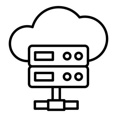 Vector Design Illustration Hosted Services Icon Style
