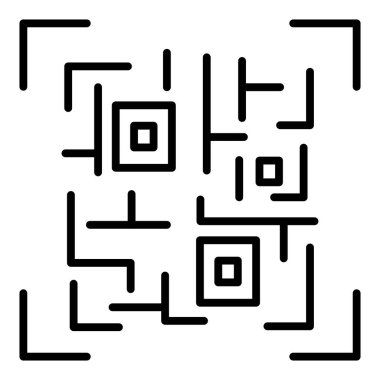 Vector Design Illustration Qr Code Icon Style