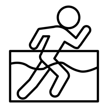 Vector Design Illustration Aqua Jogging Icon Style